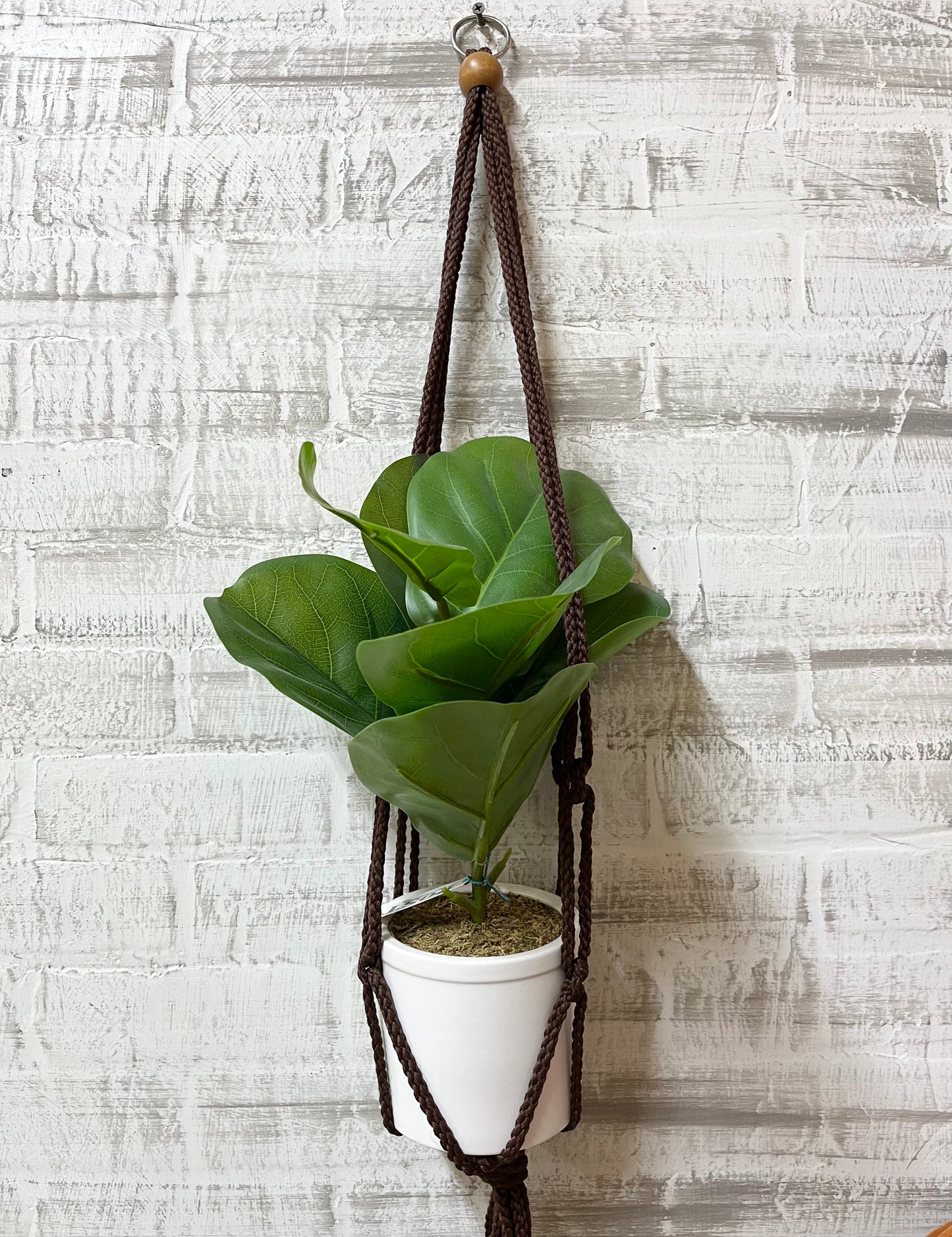 Brown Macrame Boho Plant Holder