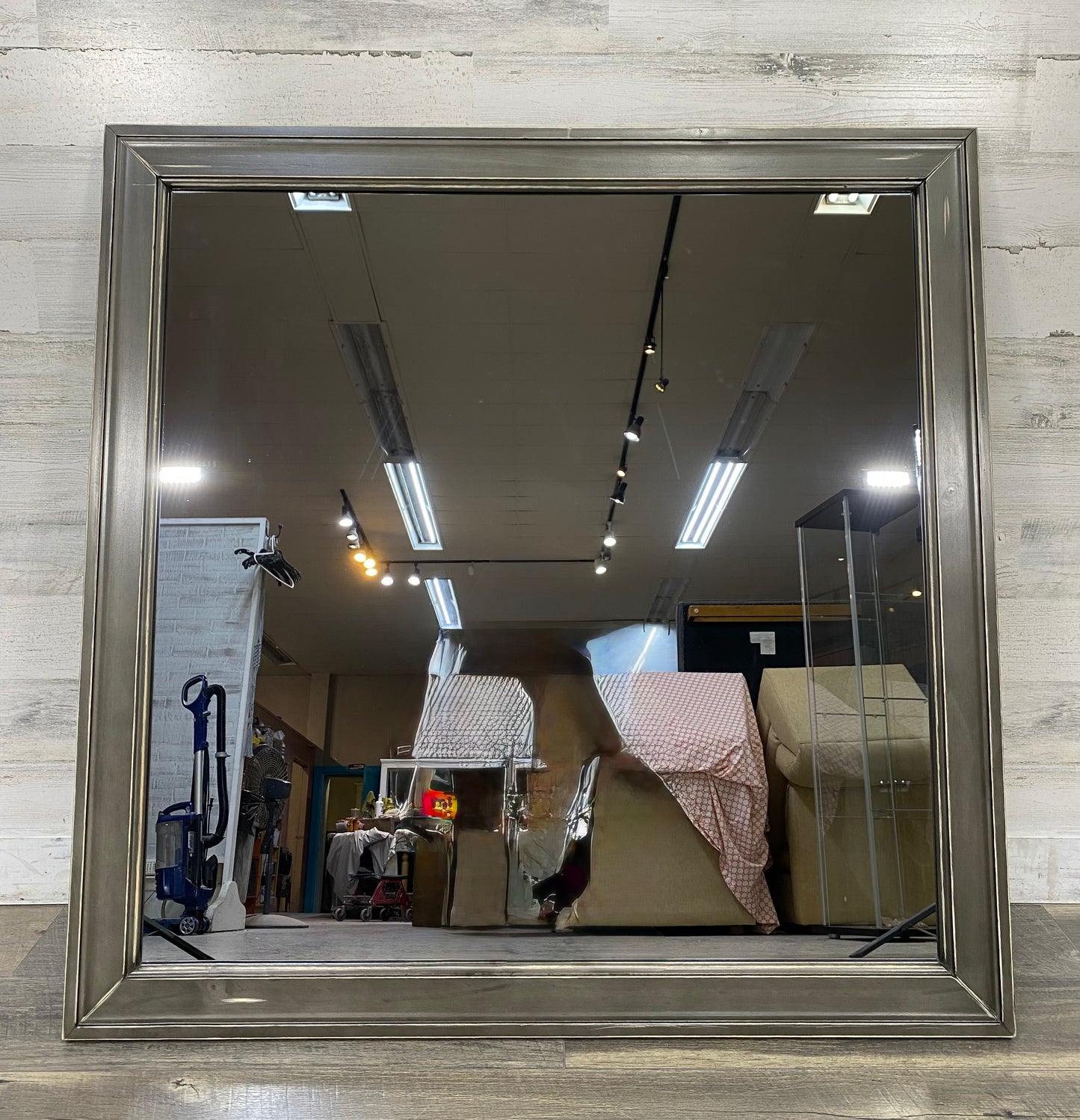 Large Gray Square Mirror