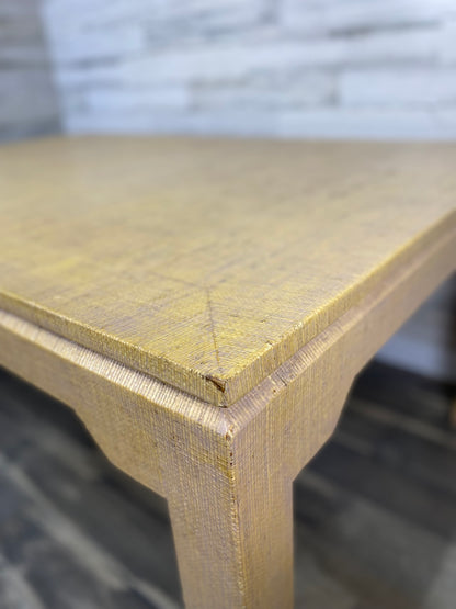 Mid Century Modern Grass Cloth Dining Table