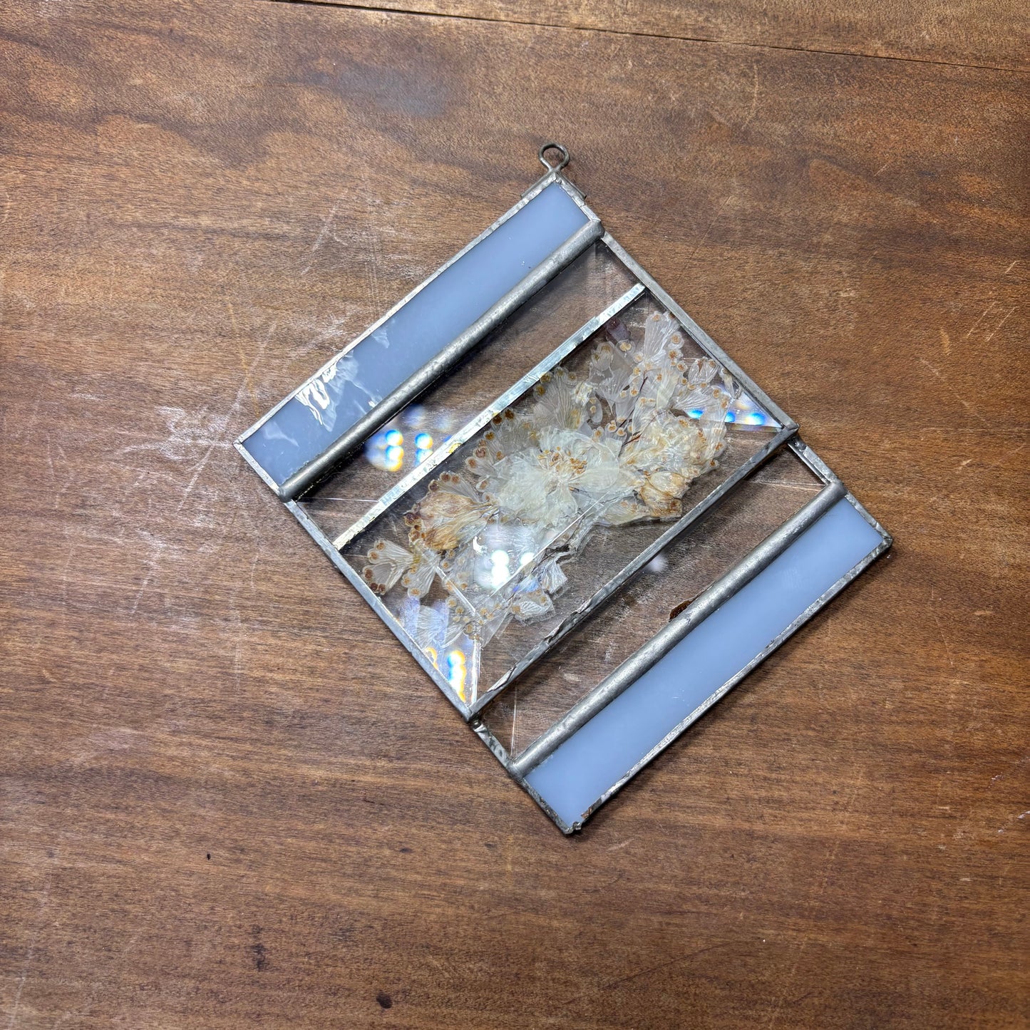 Vintage Pressed Flower Suncatcher