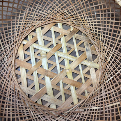 Vintage Hand Woven Bamboo Basket