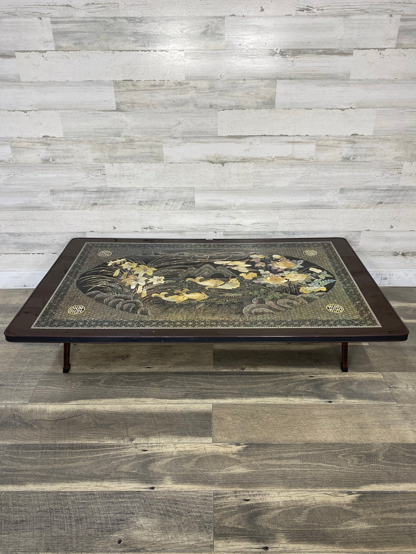 Vintage Folding Korean Tea Table - Brown