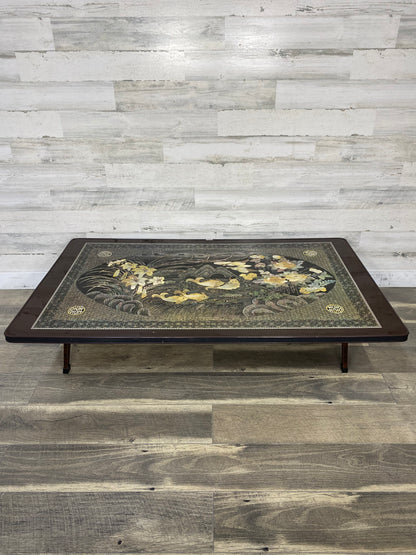 Vintage Folding Korean Tea Table - Brown