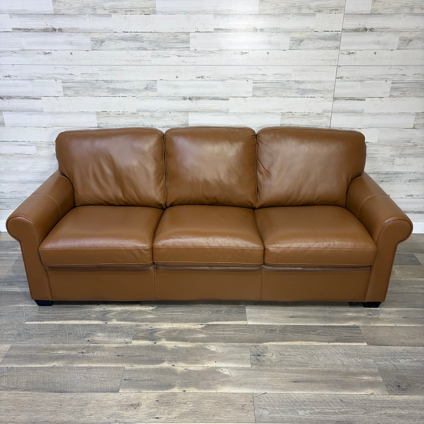 Palliser Leather 3 Seat Sofa Couch Brown