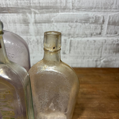 Antique Glass Bottle Set of 3 #6