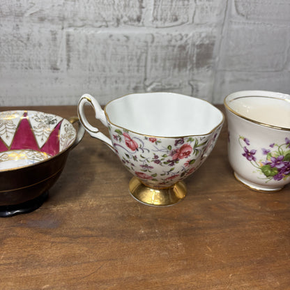 Vintage Porcelain Teacup Set Of 4 #5