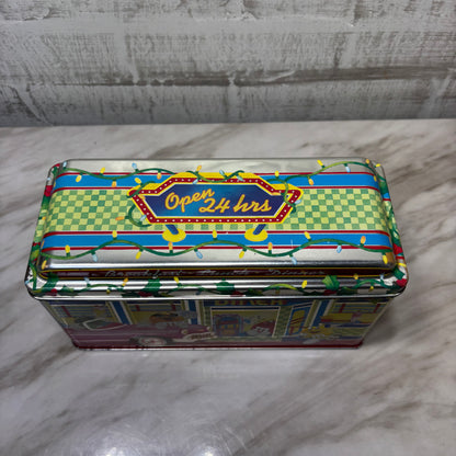 Vintage 1996 M&M's Christmas Series Diner #4 Limited Edition Canister
