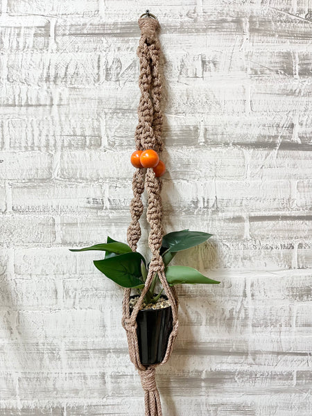 Mid Century Macrame Plant Holder