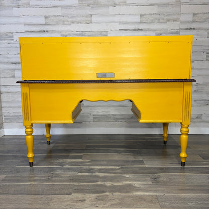 Yellow 2pc Wood Desk
