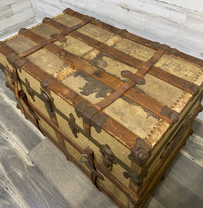 Antique Wood Steamer Trunk