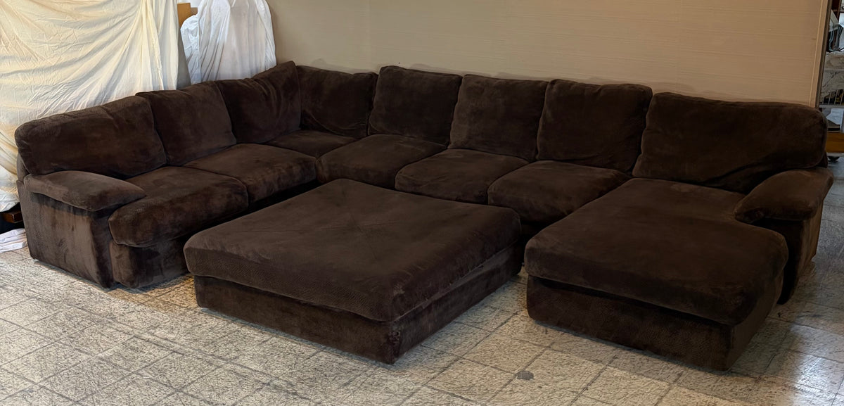 4pc Brown Sectional Couch