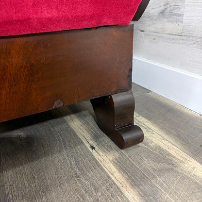 Antique Red Victorian Sofa Couch
