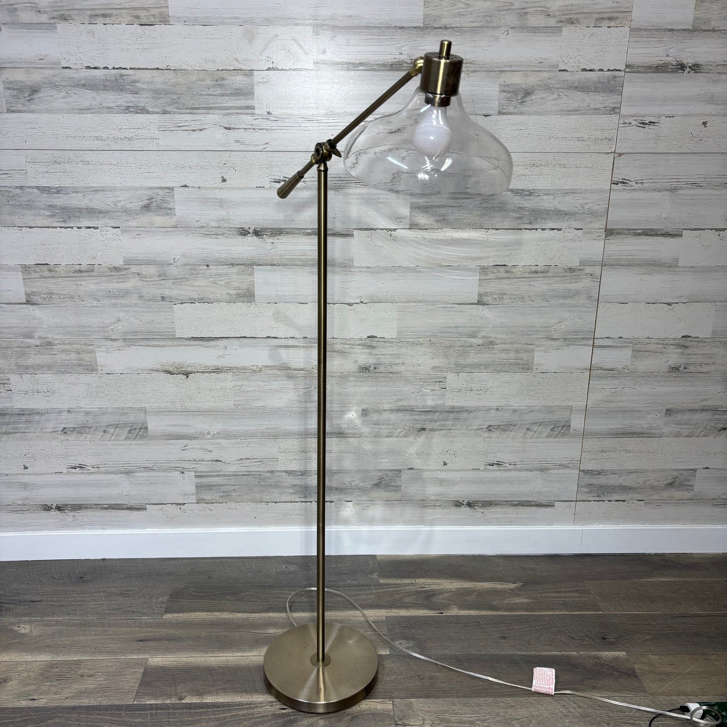 Crosby Bell Glass Shade Floor Lamp