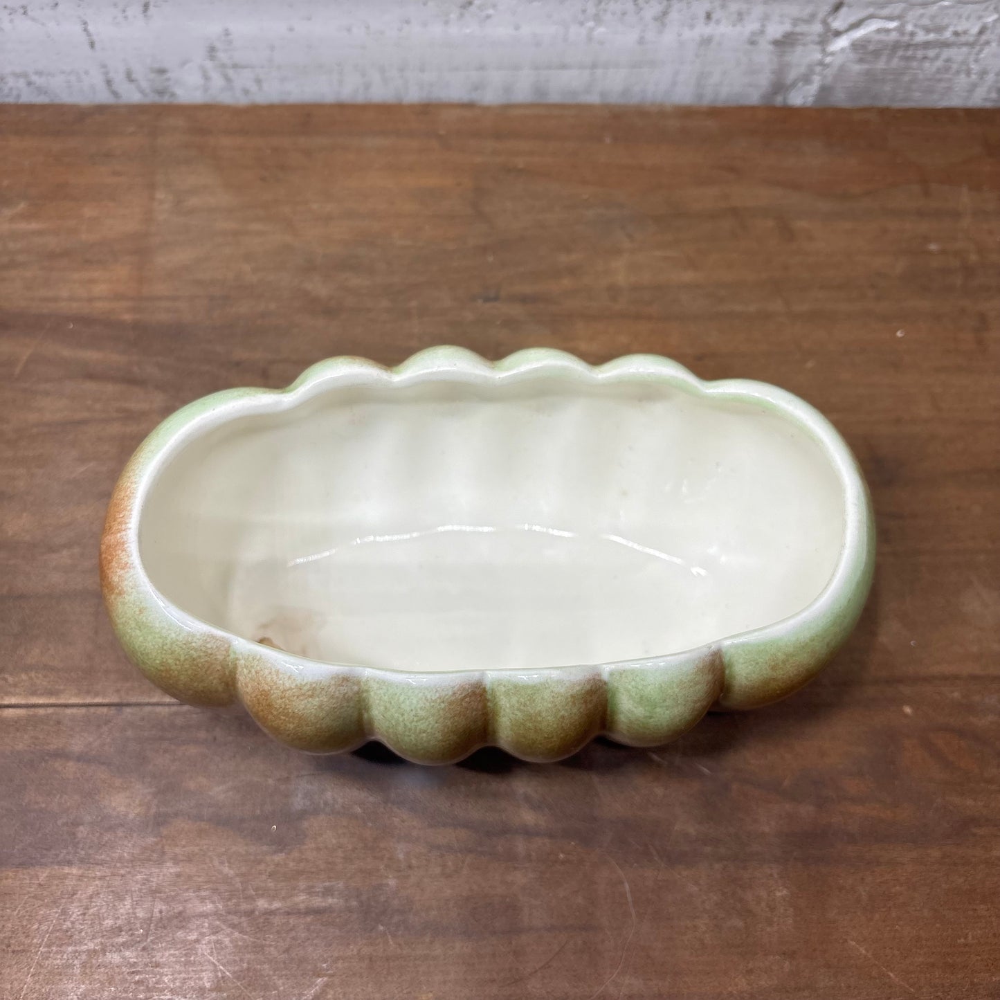 Shallow Scalloped Planter Pot