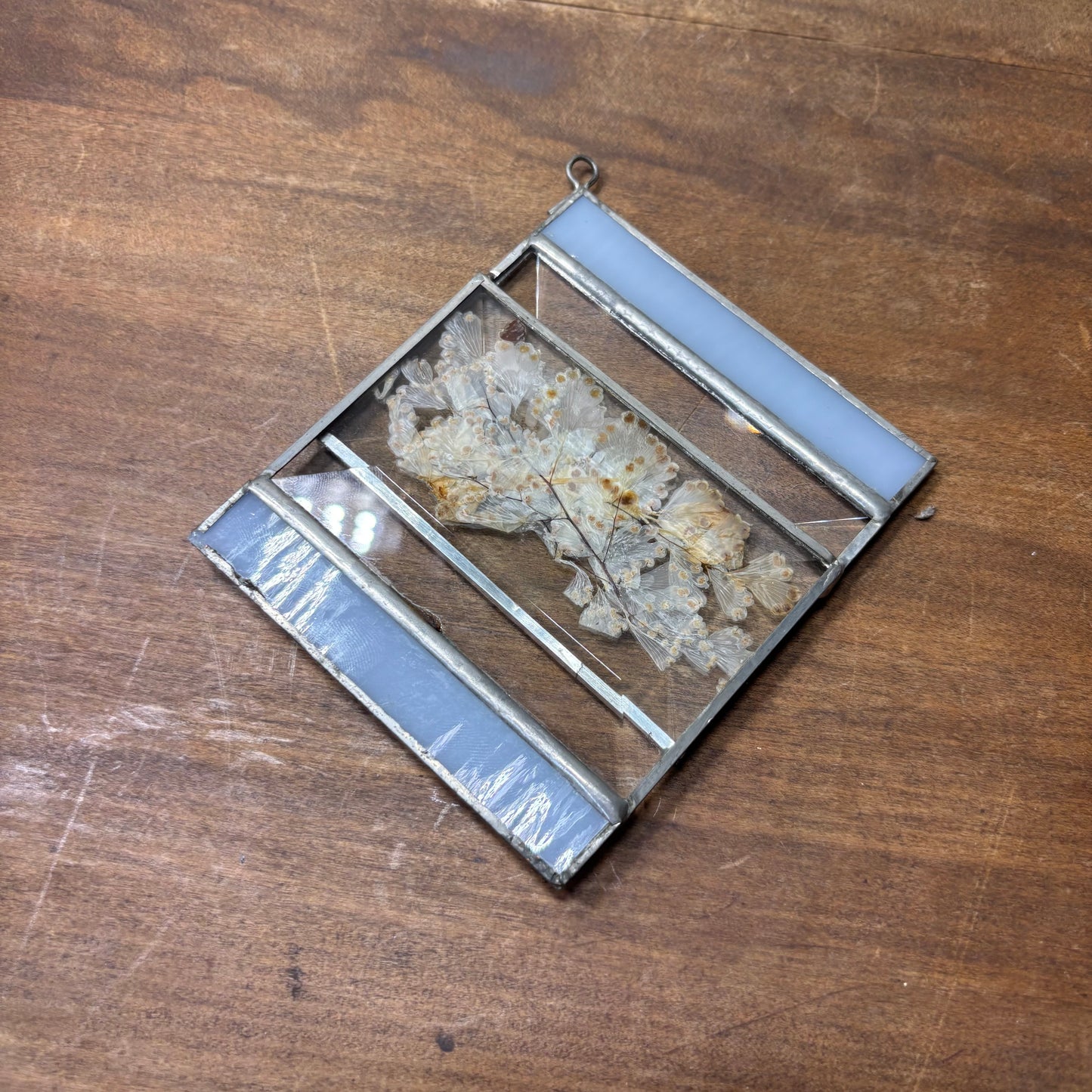 Vintage Pressed Flower Suncatcher