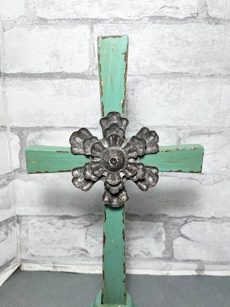 Rustic Turquoise Cross