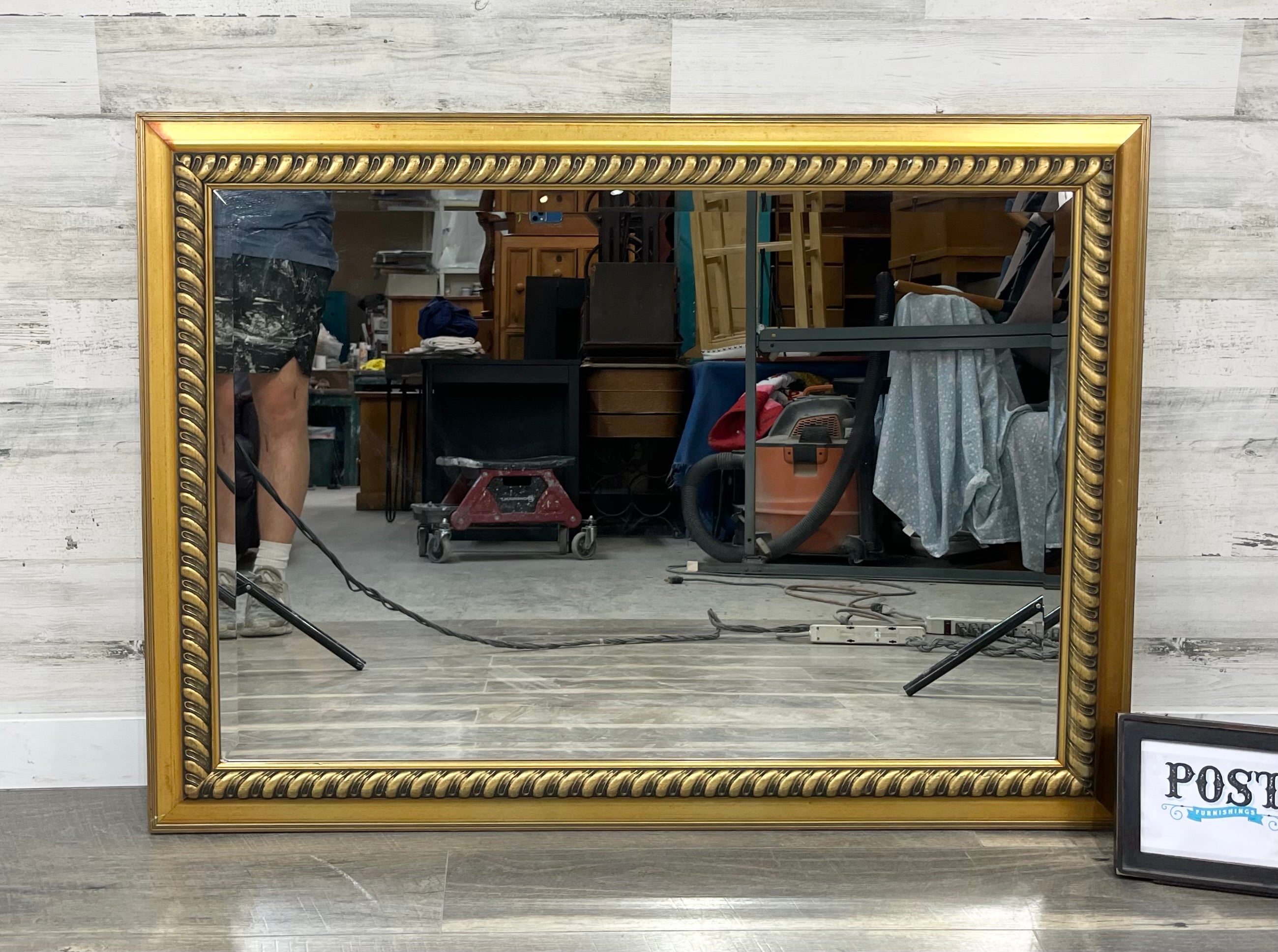 Mirror Post Large Gold Frame Mirror – Post Furnishings