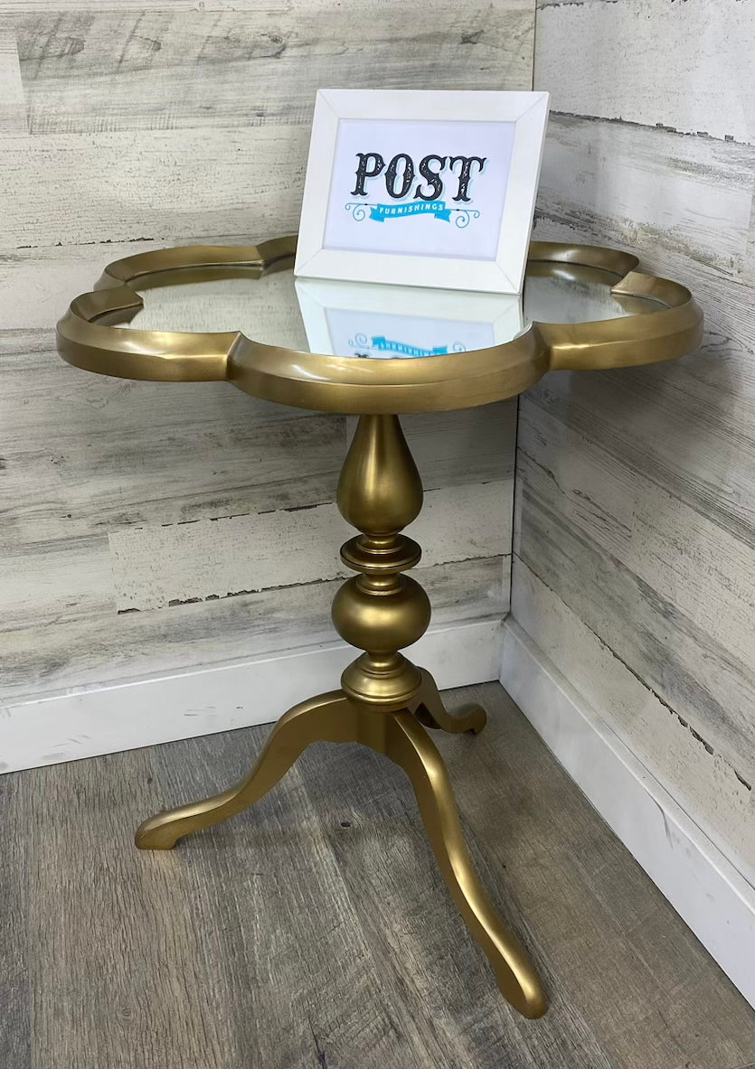 Pier 1 Mirror End Table Gold Color