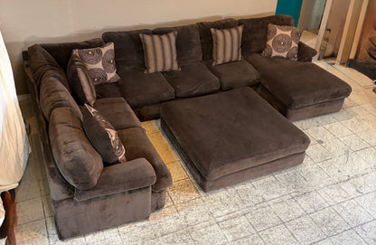 4pc Brown Sectional Couch