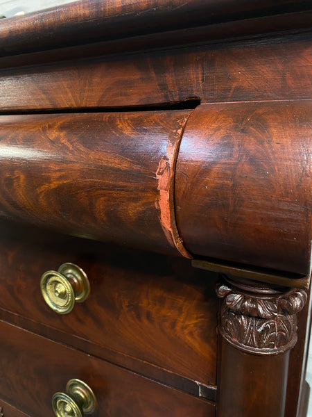 Antique Empire Mahogany Dresser Chest