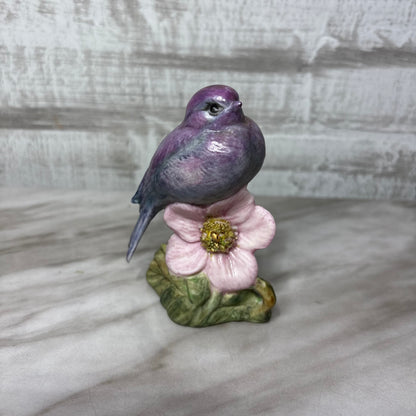 Vintage Handmade Porcelain Purple Bird