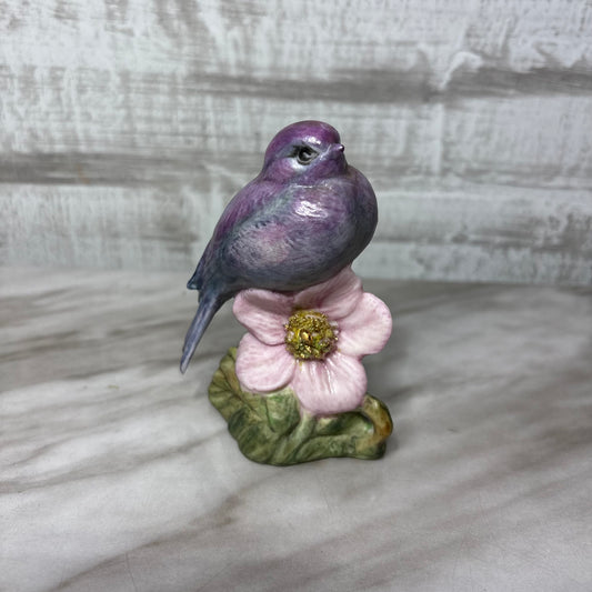 Vintage Handmade Porcelain Purple Bird