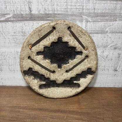Vintage Native American Geometric Sand Cast Plaque