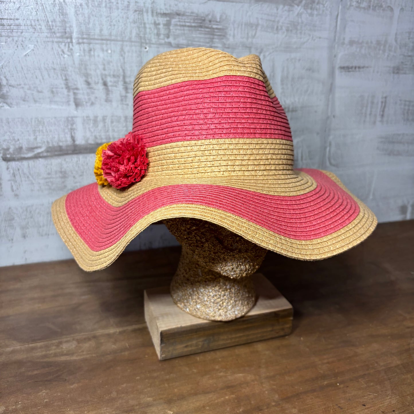 Pink Striped Sun Hat
