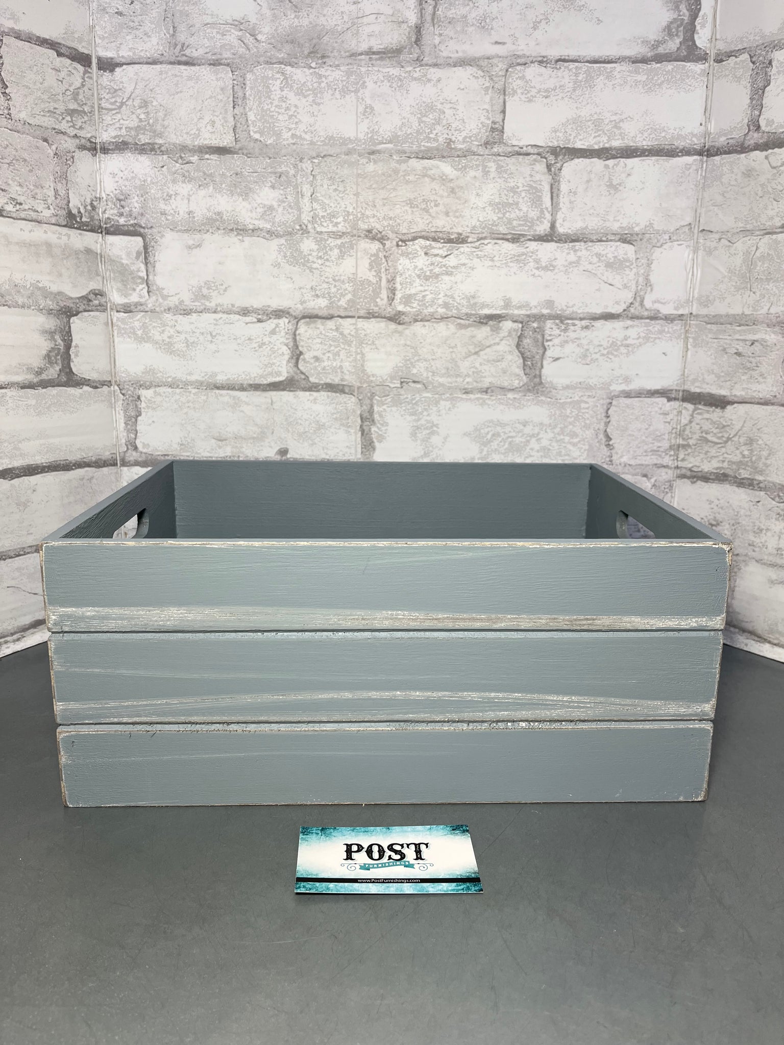 Rustic Gray Wooden Box