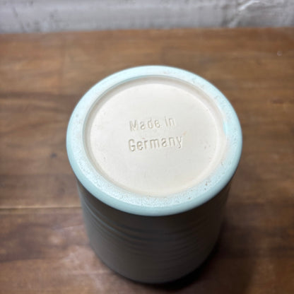 Mint Green Ribbed Made In Germany Pot