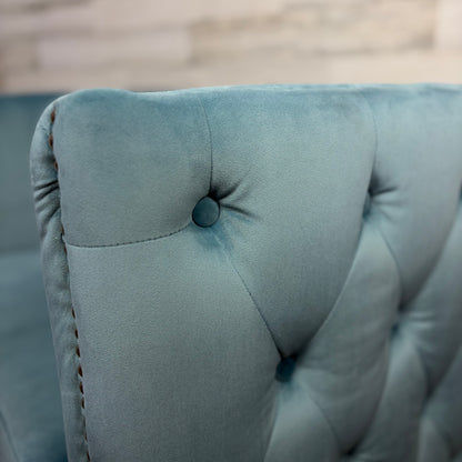 Blue Accent Barrel Chair