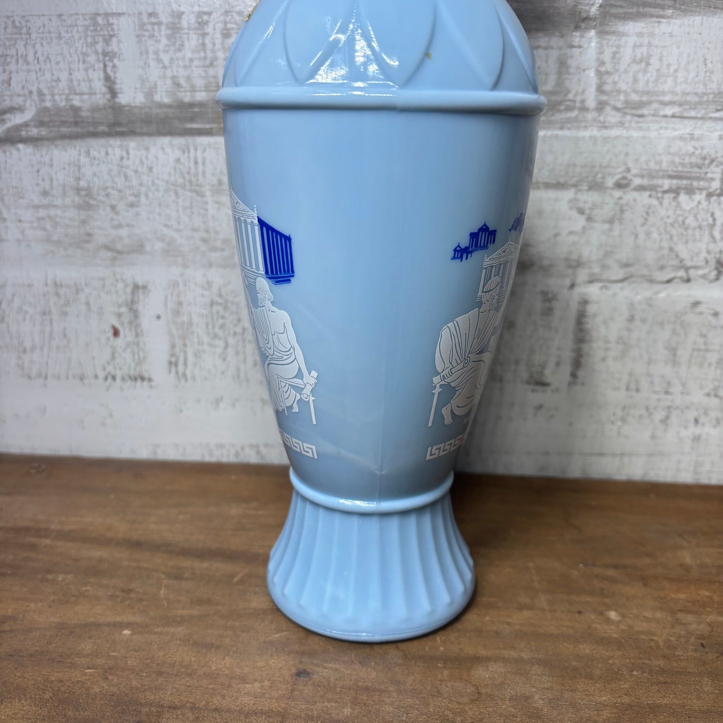 Vintage Blue Jim Bean Greek Decanter Bottle