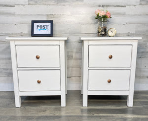 White Nightstands Matching Set Of 2