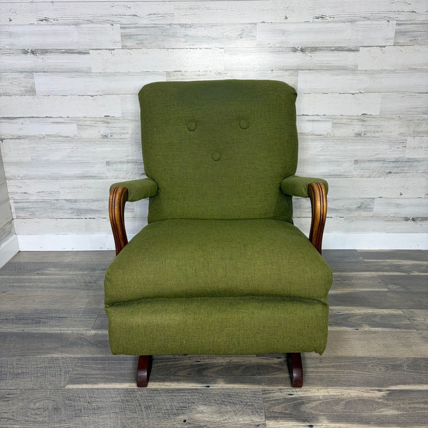 Retro Green Platform Rocking Chair