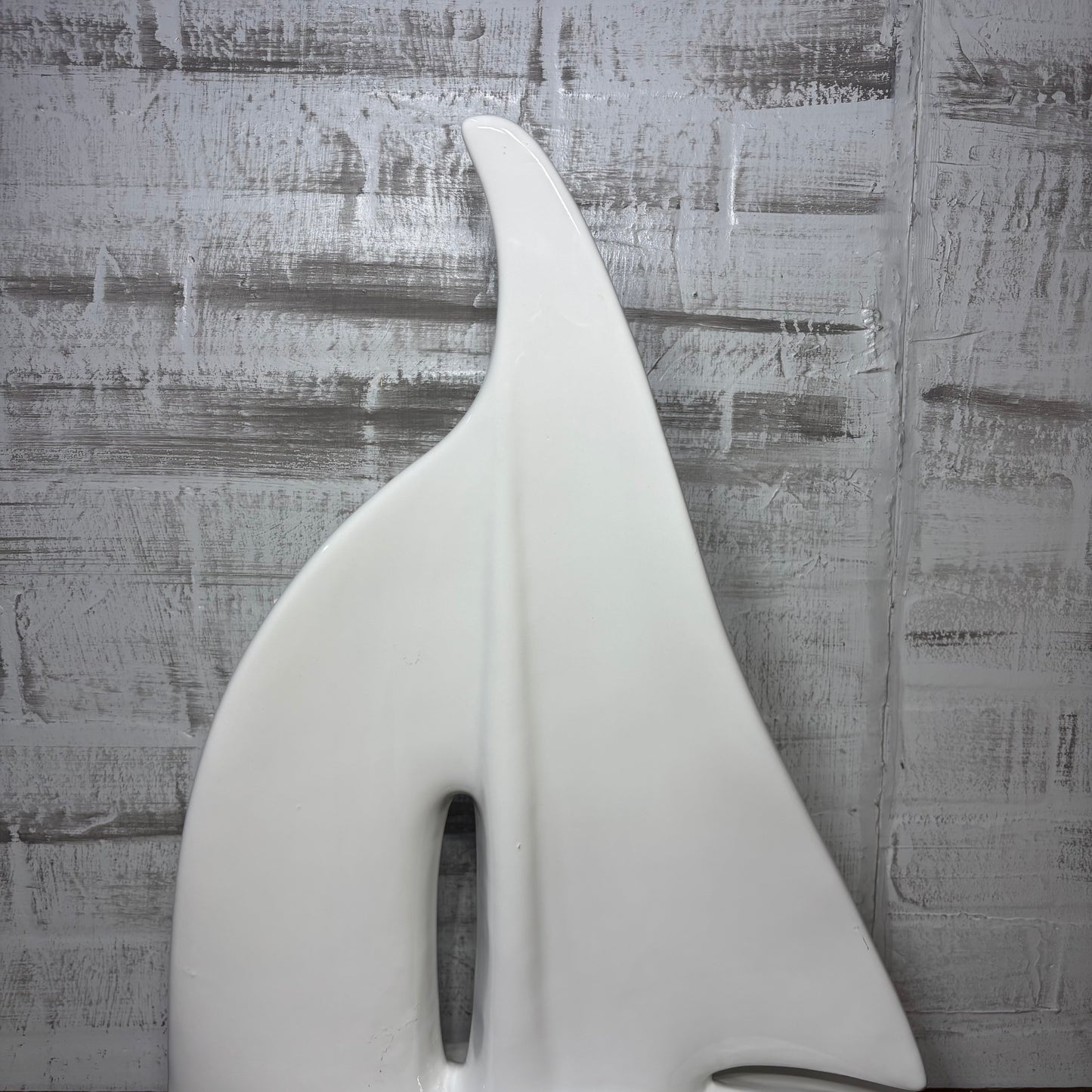 Vintage White Ceramic Nautical Sail Boat