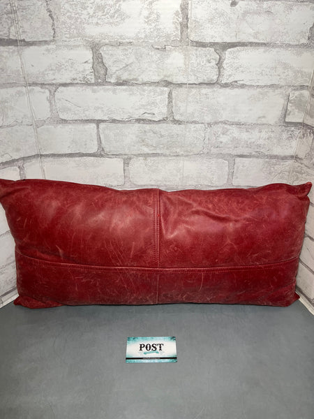 Pottery Barn Genuine Leather Lumbar Pillow