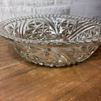 Vintage Anchor Hocking “Stars And Bars” Crystal Glass Bowl