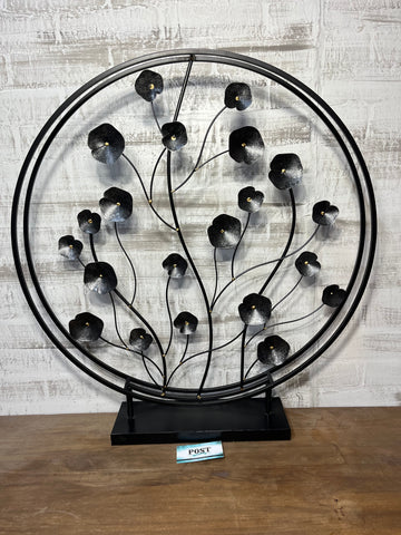 Indoor/ Outdoor Circular Floral Sculpture