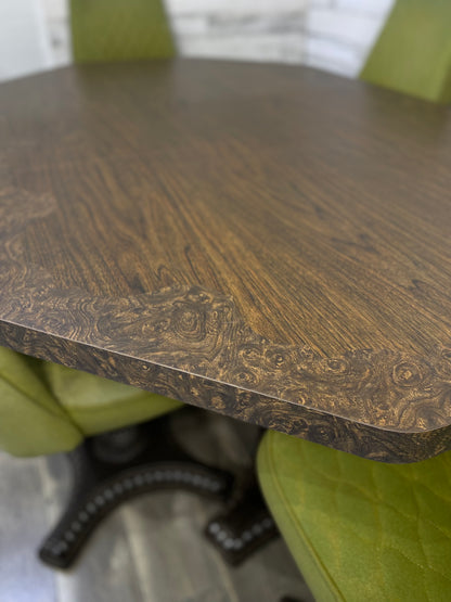 Mid Century Dining Set Green Chairs MetalCraft