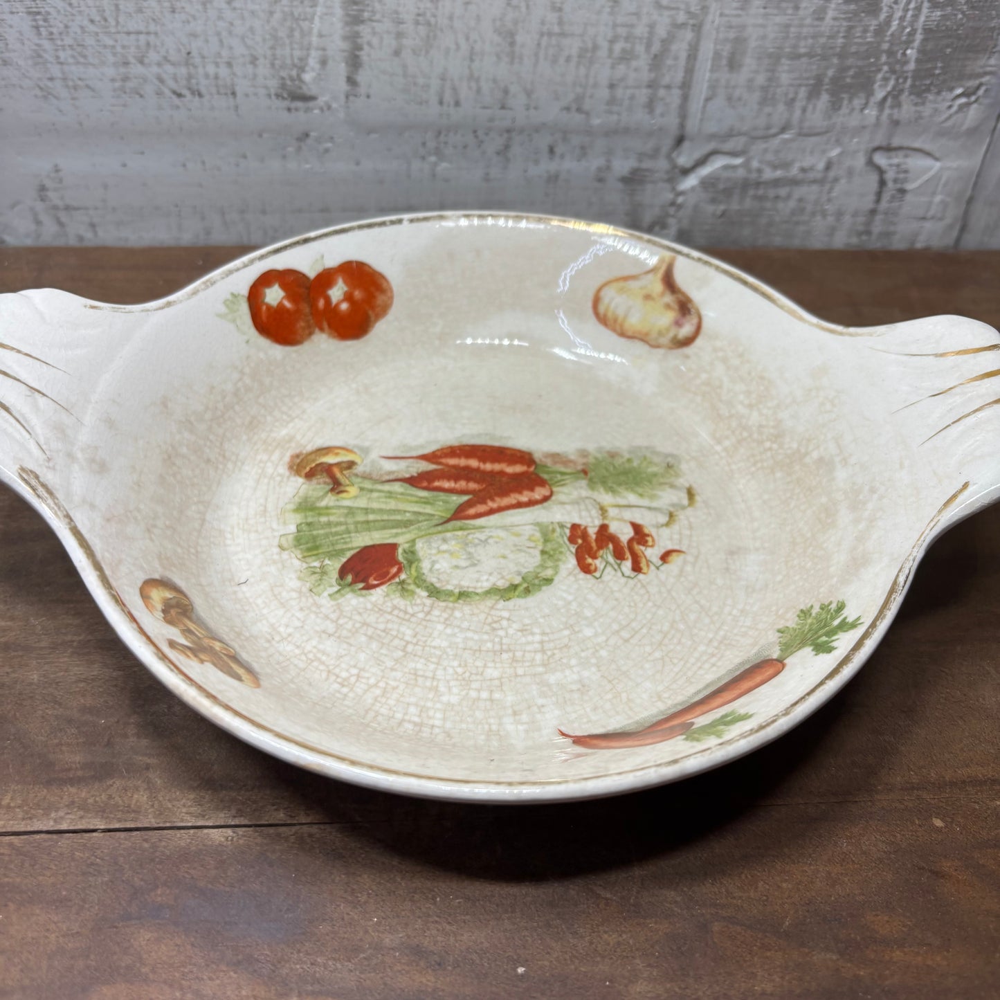 Vintage Oven To Table Ware 22kt Gold Vegetable Dish