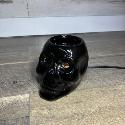 Black Ceramic Skull Wax Warmer