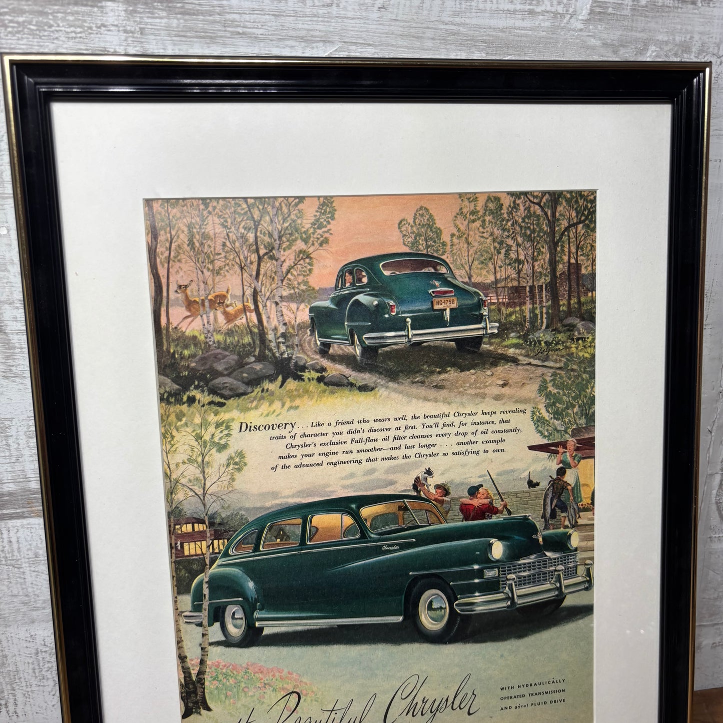 “The Beautiful Chrysler” Framed Vintage Magazine Art