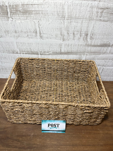 Woven Rattan Rectangle Basket