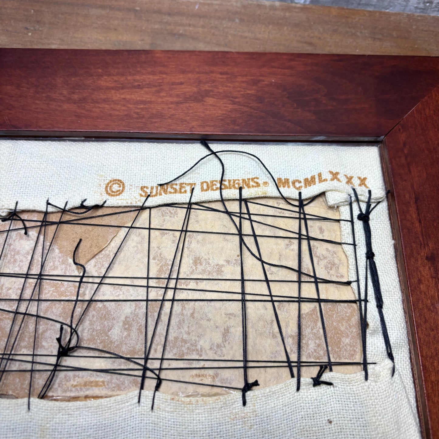 Vintage “Woodside Church” Crewel Framed Embroidery