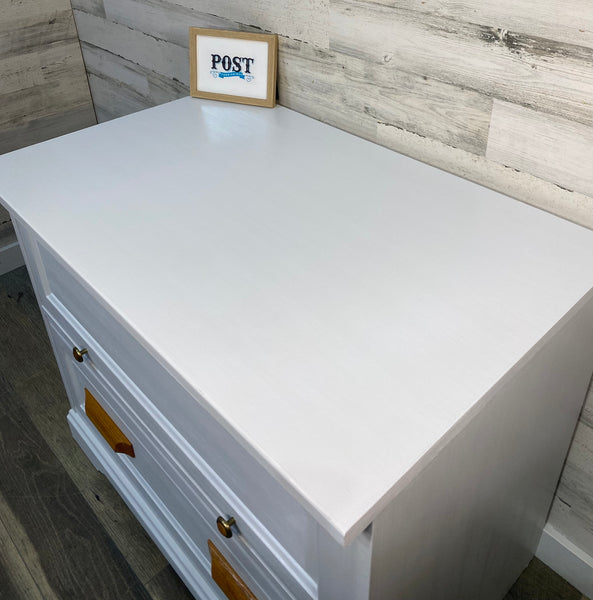 White File Cabinet W/ Printer Tray