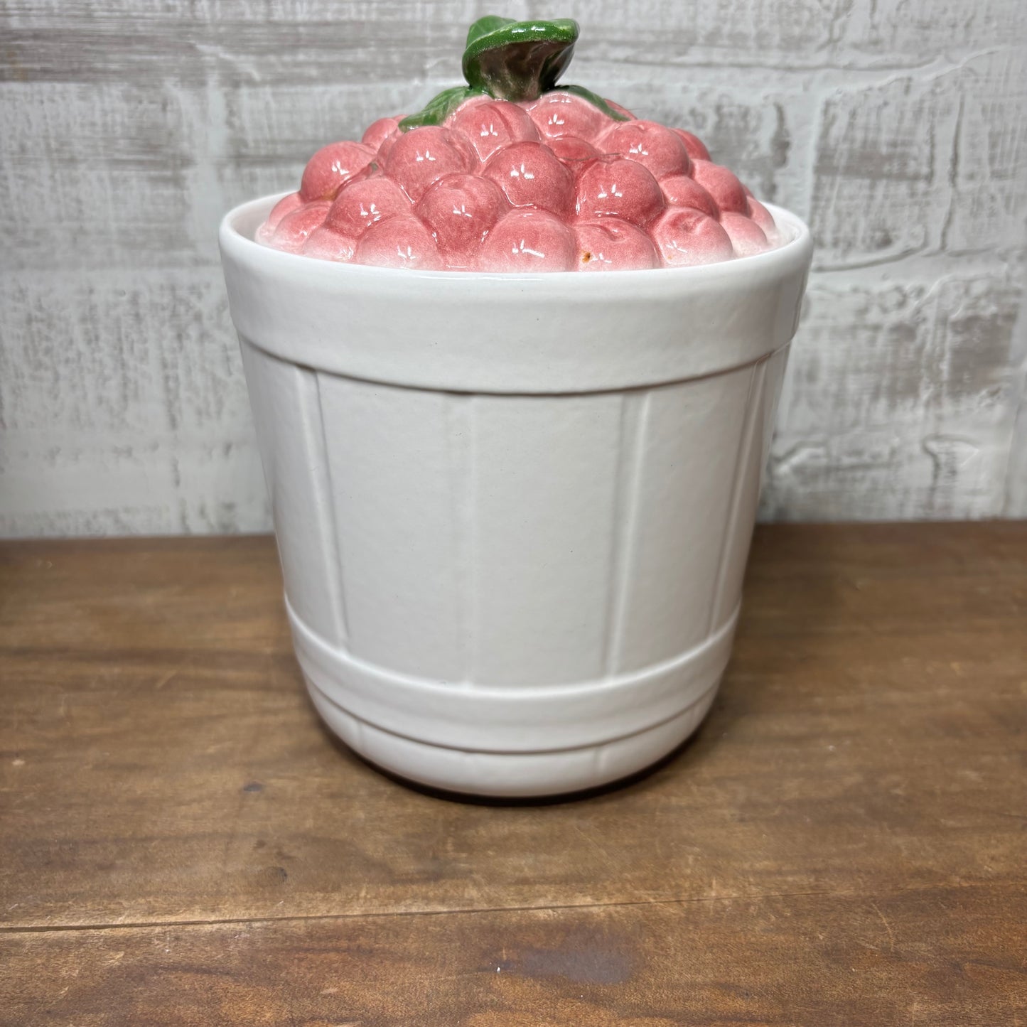 Vintage Treasure Craft Hopscotch Fruit Ceramic Cherry Canister