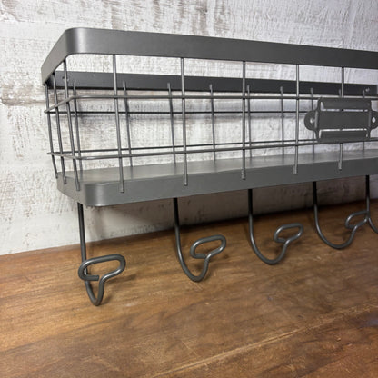 Metal Wire Basket W/ Hooks