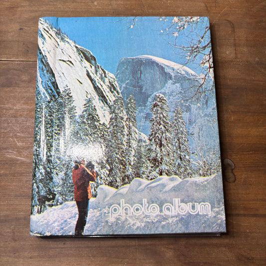 Vintage Snowy Mountain Photo Album