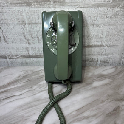 Vintage Green Western Electric Model Rotary Wall Mount Telephone
