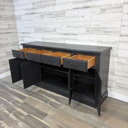 Large Black Buffet Tv Stand